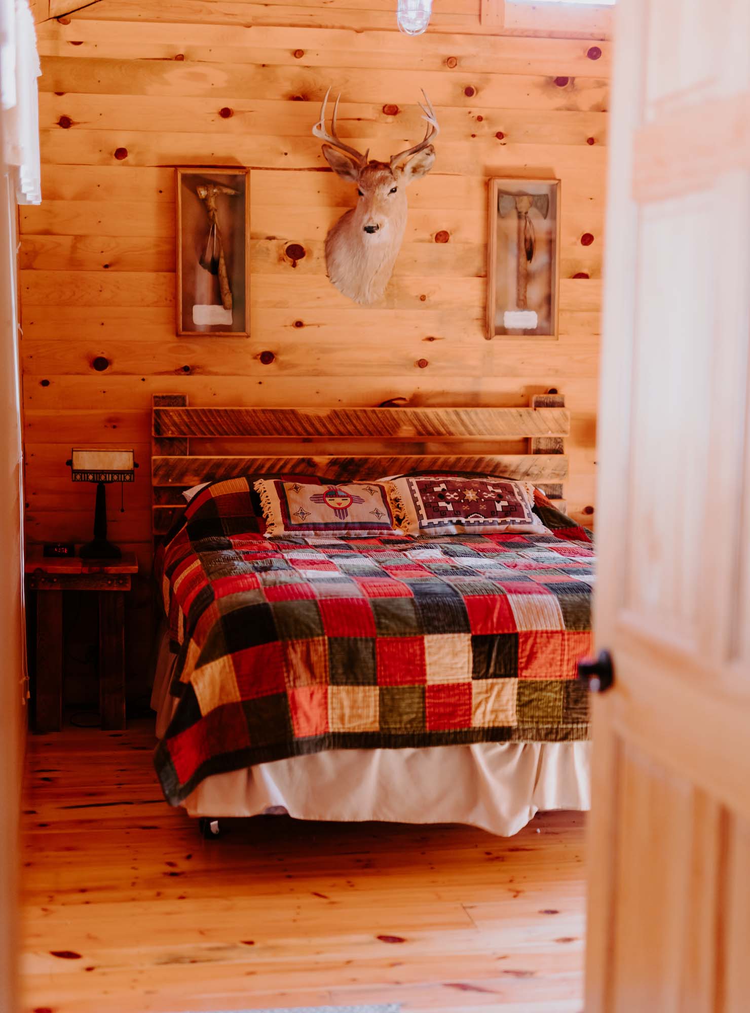 Hole in the Day Cabin Rustic Bedroom