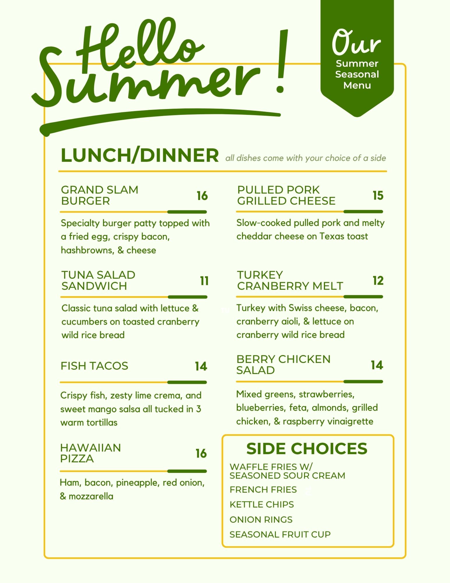 jack pines cookhouse summer specials lunch and dinner menu jack pines cookhouse summer specials lunch and dinner menu